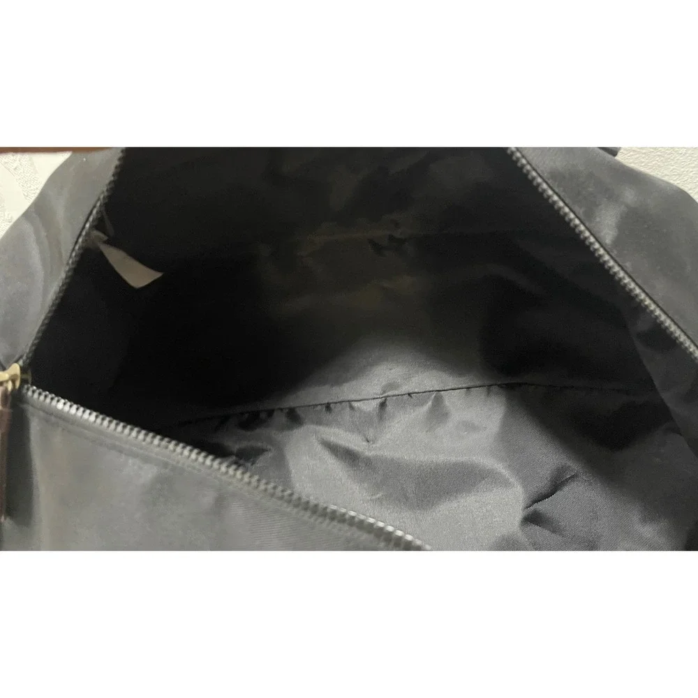 Goodfellow & Co Black Canvas Duffel Bag Weekend Travel Gym Bag Brass Hardware